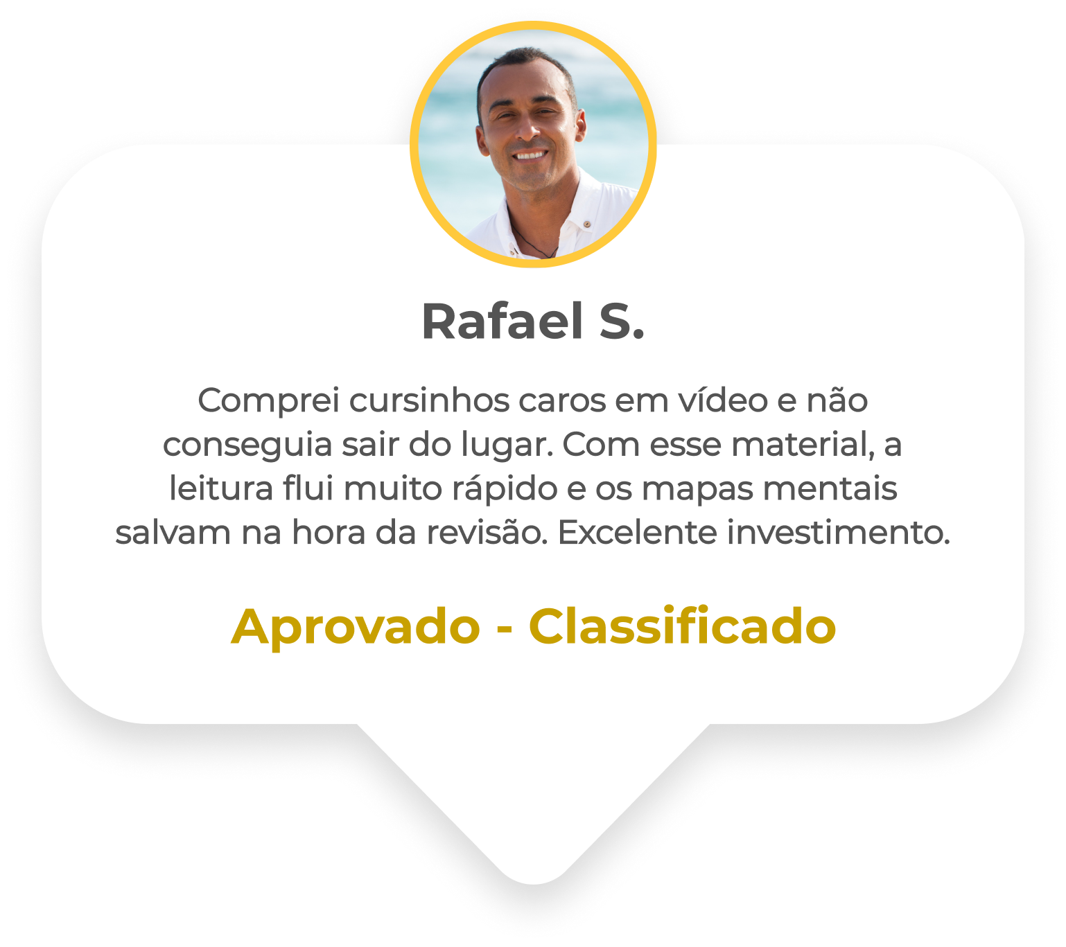 Depoimento de Rafael S. sobre sua preparação